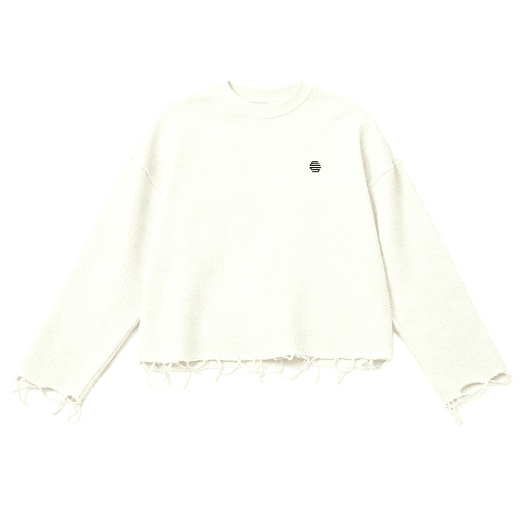 Waffle Cropped Long Sleeve 01