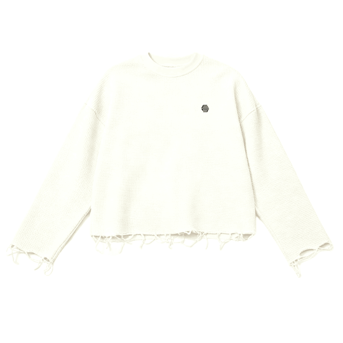 Waffle Cropped Long Sleeve 01