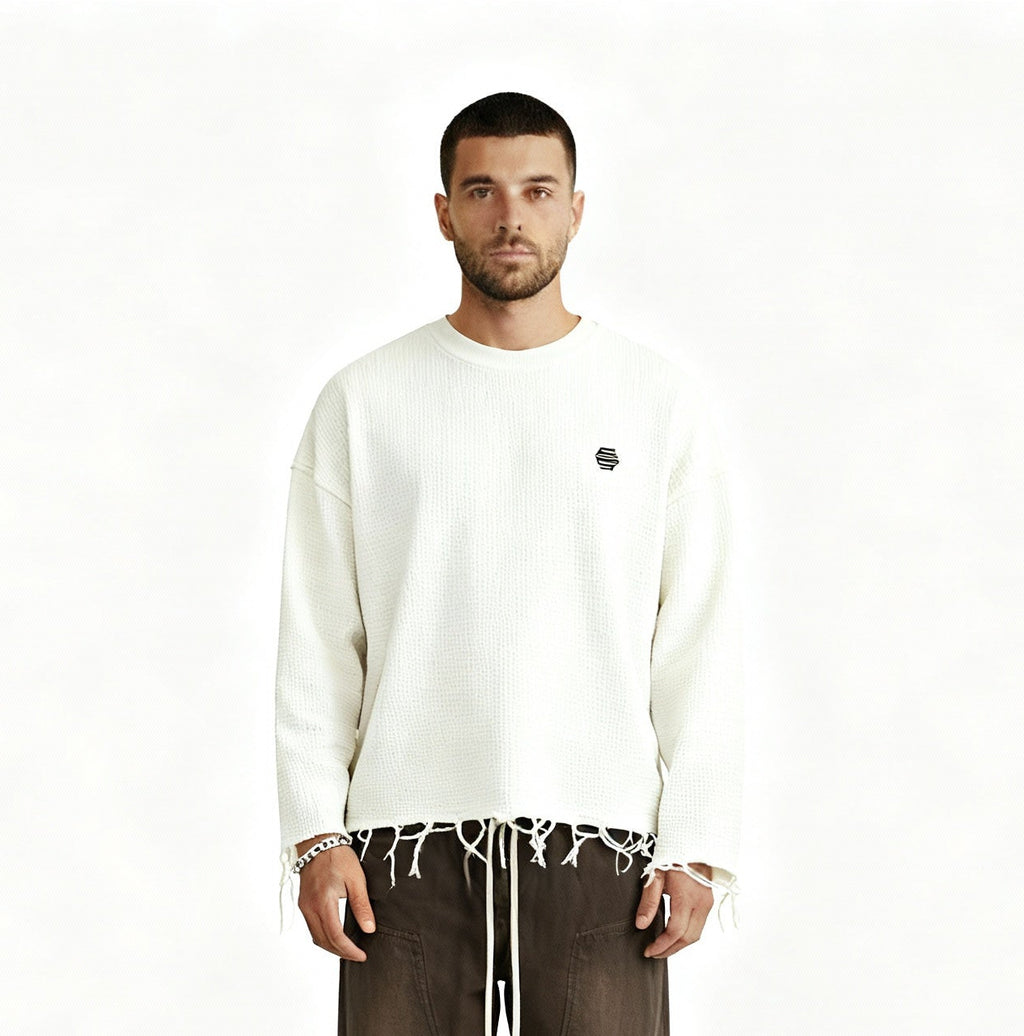 Waffle Cropped Long Sleeve (290GSM)