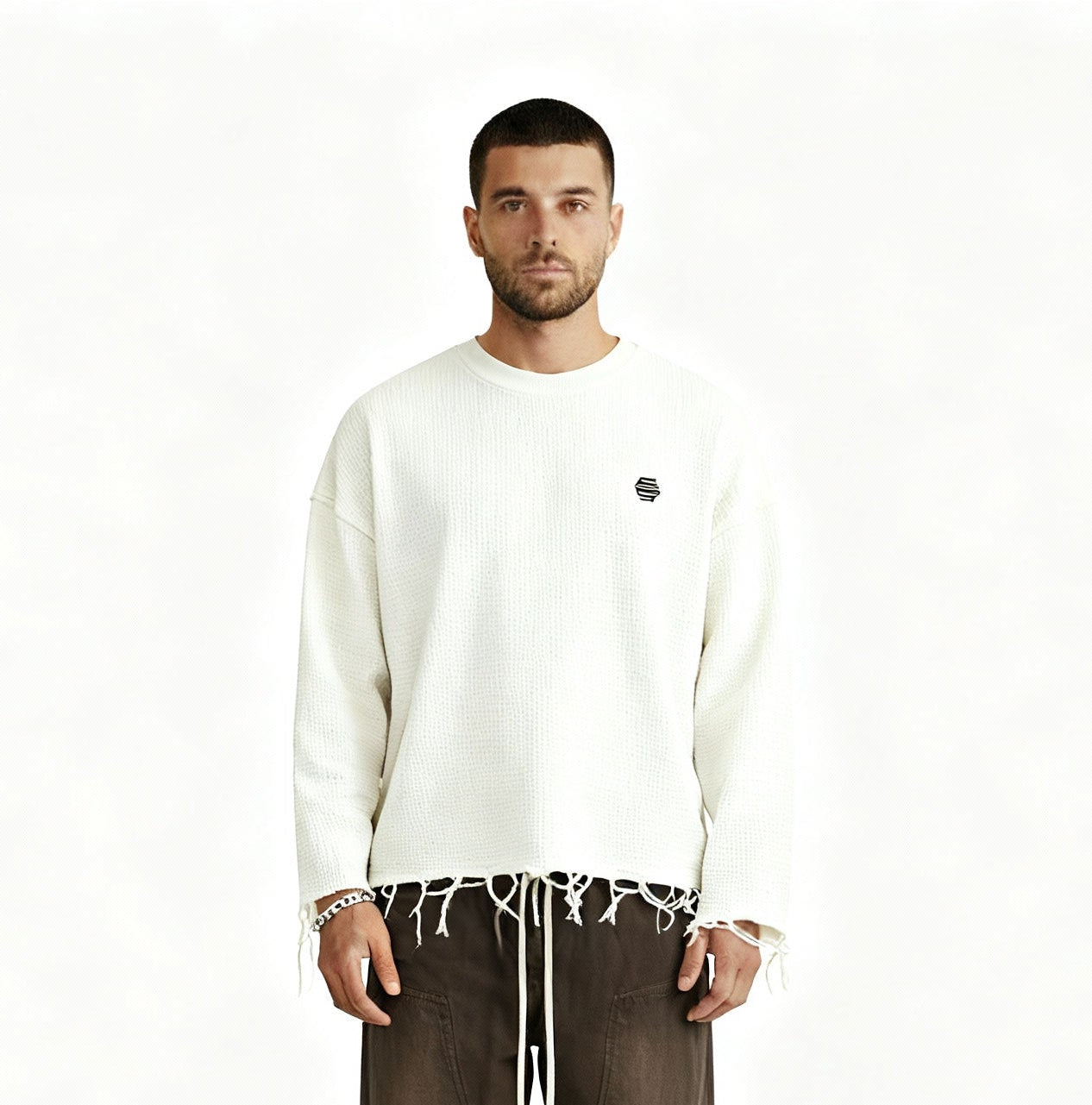 Waffle Cropped Long Sleeve (290GSM)